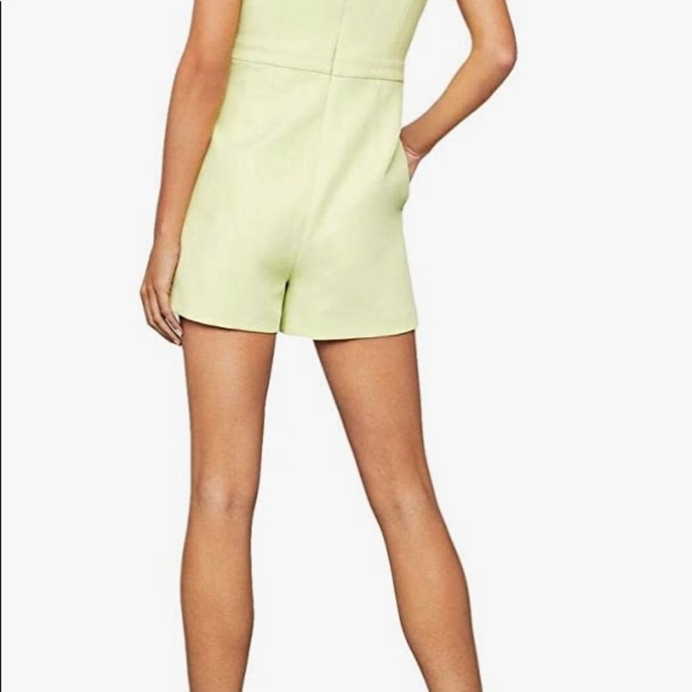 COPY - BCBGMAXAZRIA Womens V Neck Cut Out Romper - Picture 3 of 4